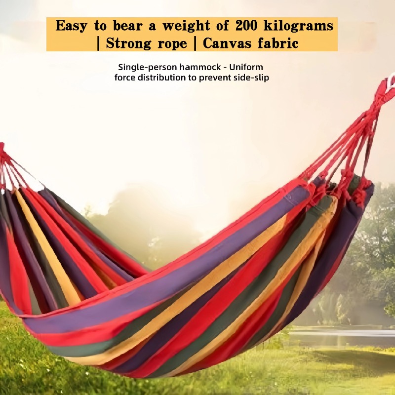 Outdoor Camping Stores - Hamaca de Lona Gruesa para Exteriores,