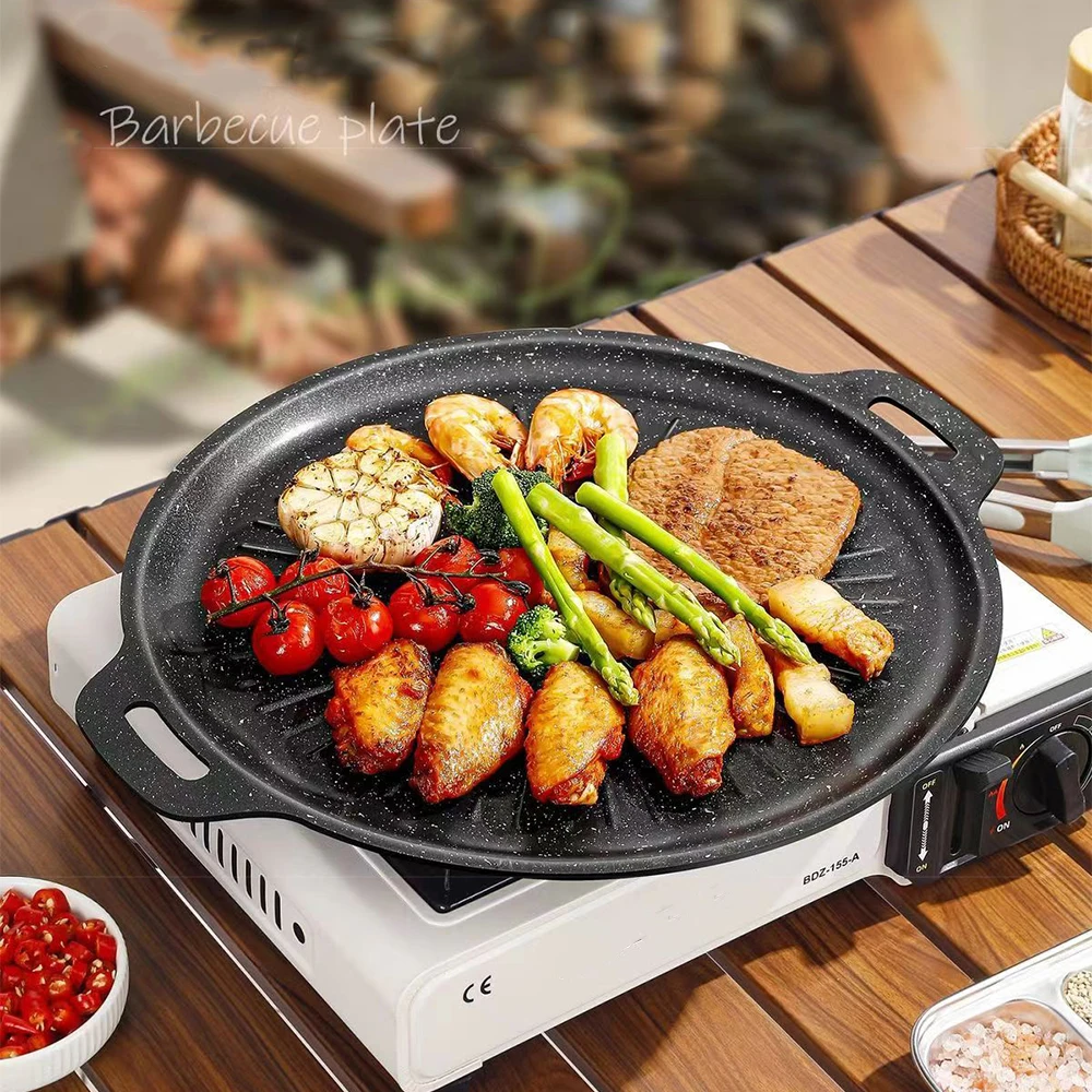 Kitchen Outdoor Camping - Plancha para Asar de 34CM para