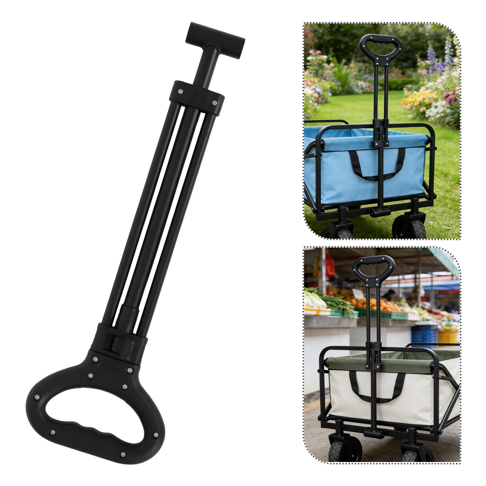 Outdoor Camping Wagon - 1 Juego de mango telescópico plegable