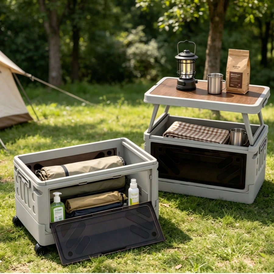 Outdoor Camping Bin - Caja de almacenamiento multifuncional para acampar