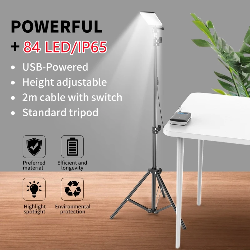Outdoor Camping Videos - Lámpara LED ajustable alimentada por USB,