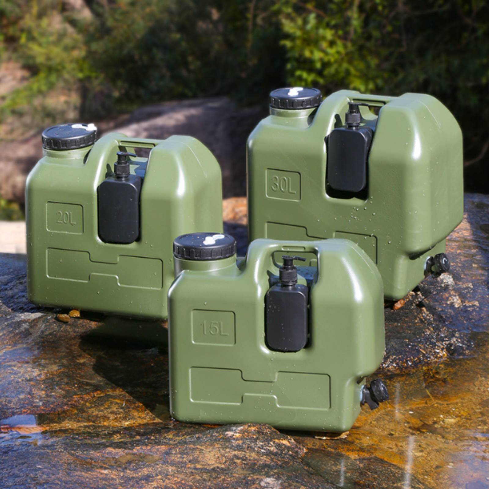 Outdoor Camping Water Jug - Contenedor de agua con grifo, jarra