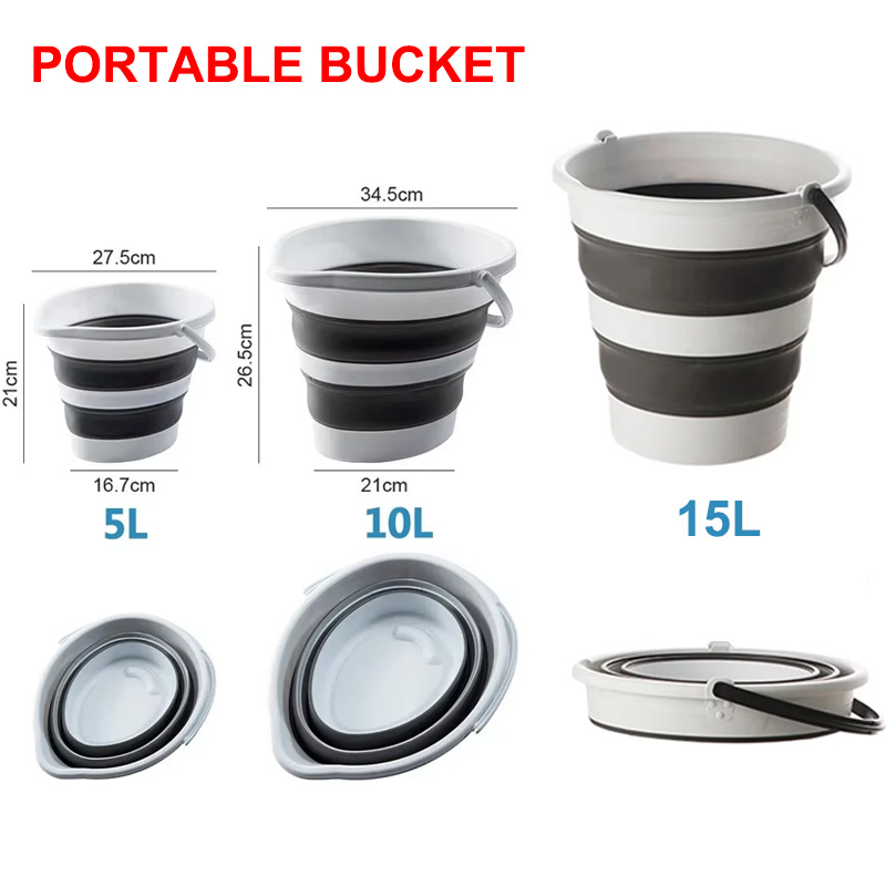 Outdoor Camping Bin - Cubo plegable portátil para lavado de