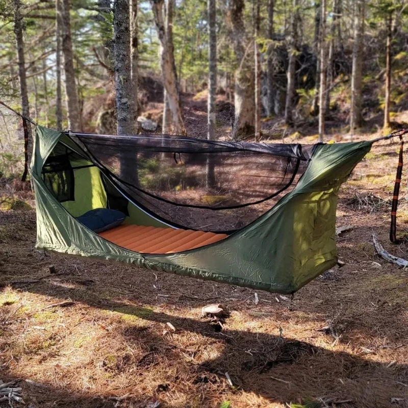 Camping Hammock - Hamaca Colgante Transpirable con Mosquitera Tipo