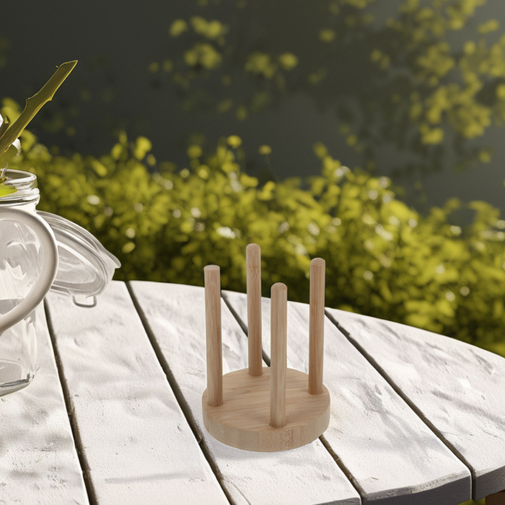 Outdoor Camping Stores - Portavasos Compacto de Madera para Actividades