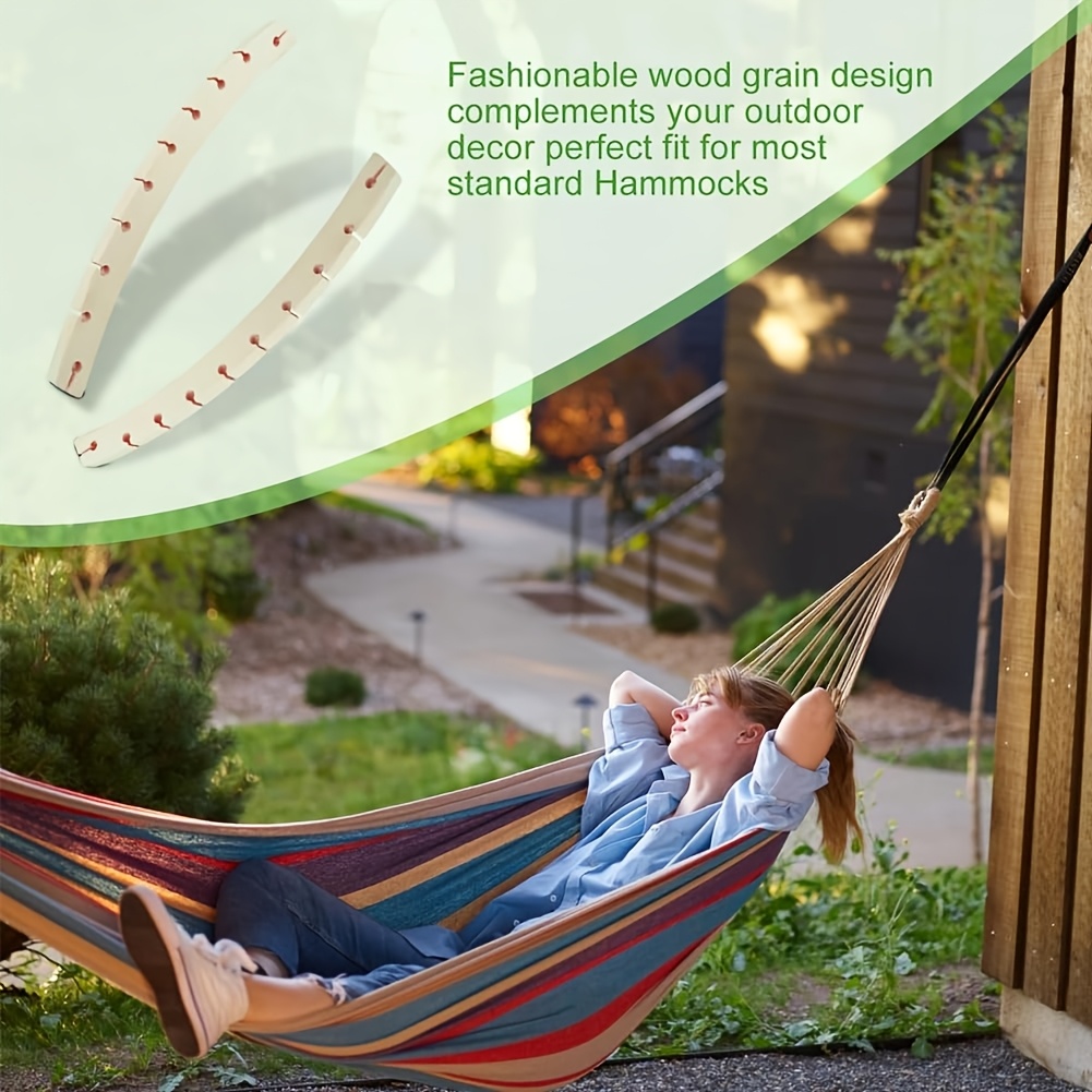 Camping Hammock - Barras separadoras de madera desmontables para