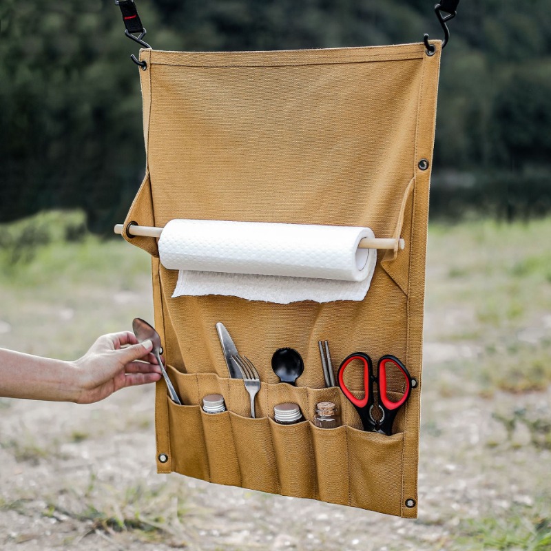 Outdoor Camping Wallpaper - Organizador de utensilios de lona para