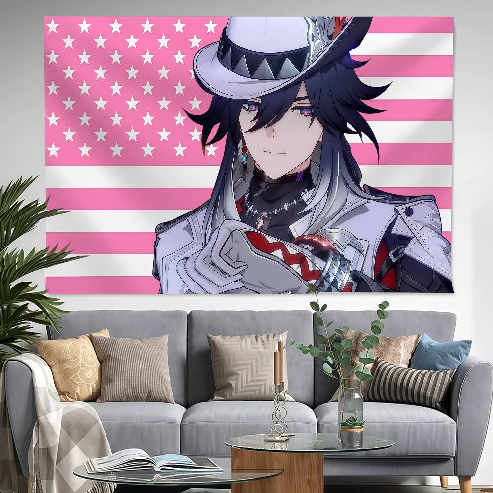 Outdoor Camping Usa - Bandera Decorativa Ashveil Honkai Star Rail