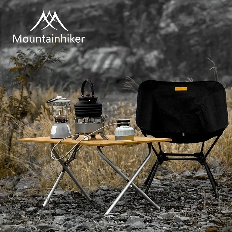 Outdoor Camping Table With Storage - MOUNTAINHIKER Mesa Plegable de Bambú 2/3,