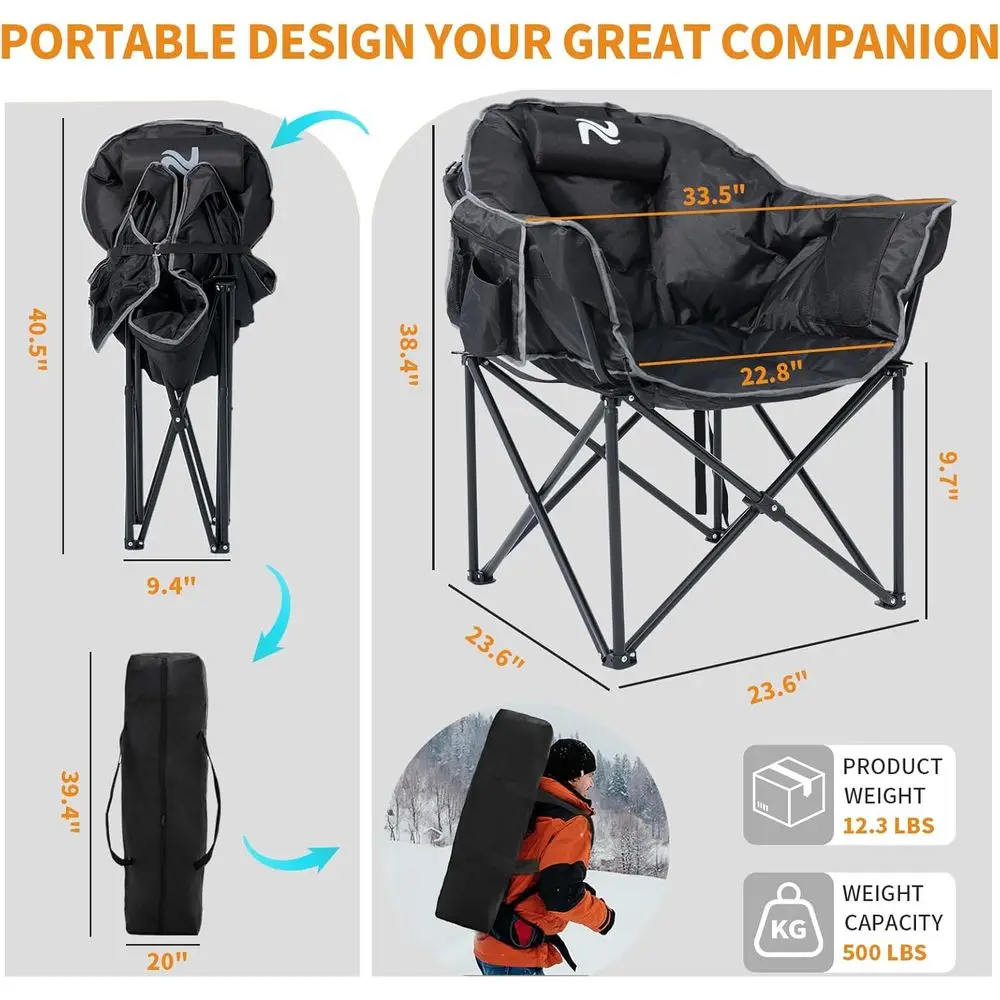 Sillón Calefactable Portátil p - Outdoor Camping Lounge Chairs reseña y precio