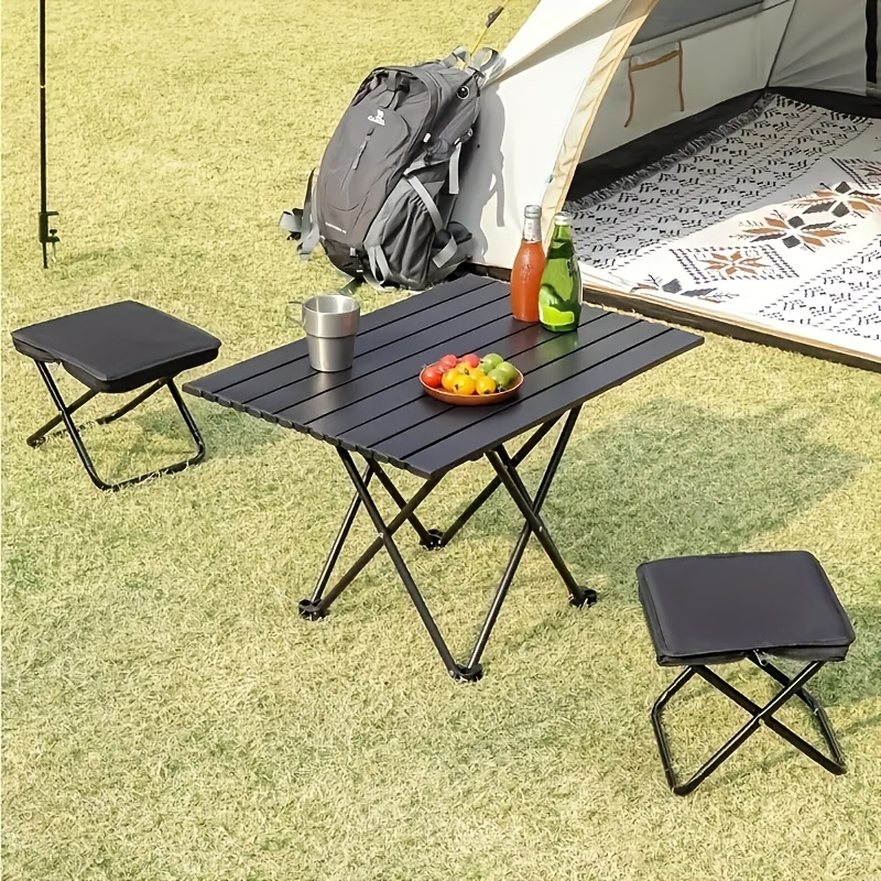 Taburete plegable compacto y l - Outdoor Camping Table And Chairs reseña y precio