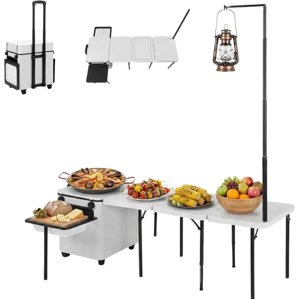 Mesa de Cocina Plegable Portát - Outdoor Camping Table With Storage reseña y precio