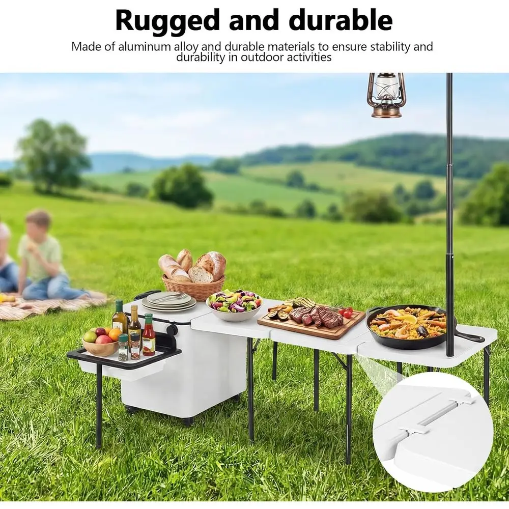Mesa de Cocina Plegable Portát - Outdoor Camping Table With Storage reseña y precio