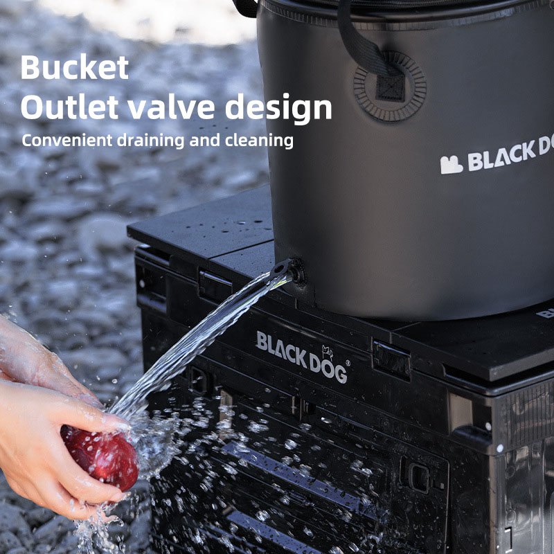Blackdog-cubo redondo de agua  - Outdoor Camping Sink reseña y precio