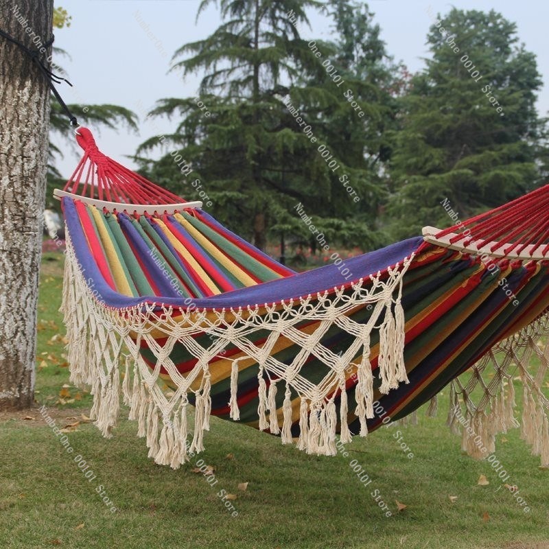 Hamaca Doble de Lona con Borla - Camping Hammock reseña y precio