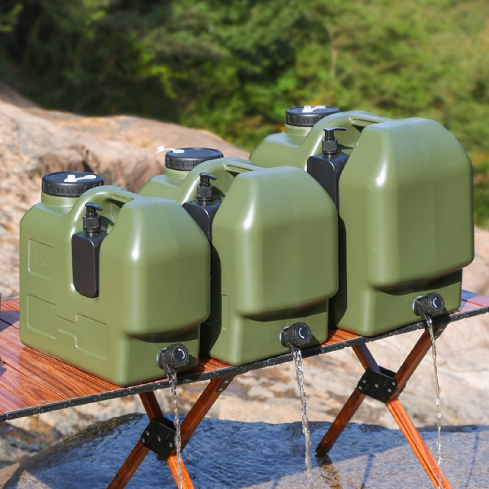 Contenedor de agua con grifo,  - Outdoor Camping Water Jug reseña y precio