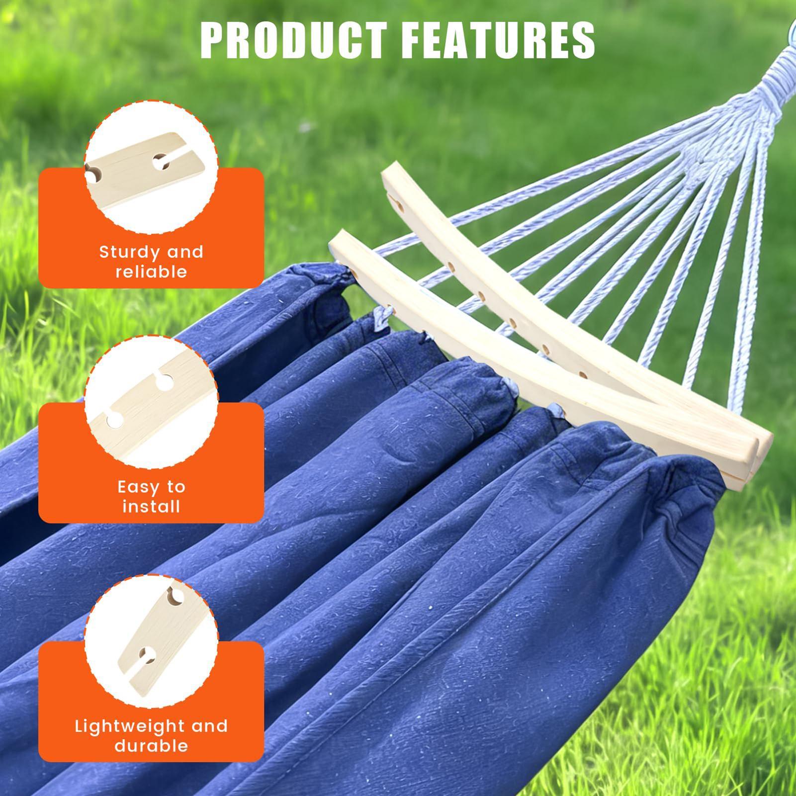 2 barras de madera de 10 orifi - Camping Hammock reseña y precio