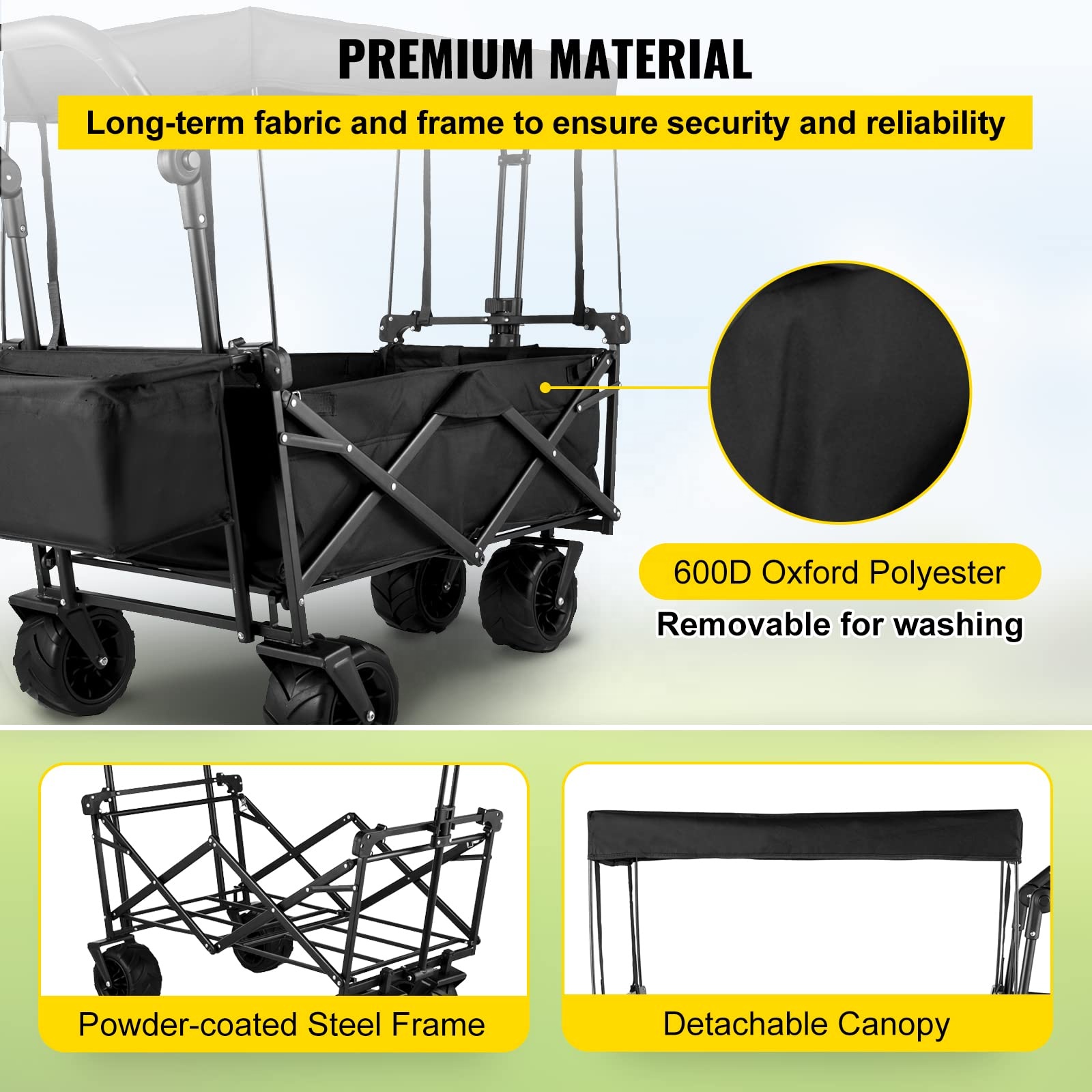 Carrito Plegable para Camping, - Outdoor Camping Wagon reseña y precio