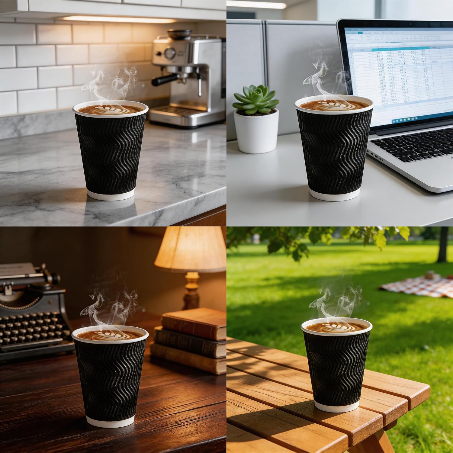 Paquete de 50 vasos de papel d - Outdoor Camping Wallpaper reseña y precio