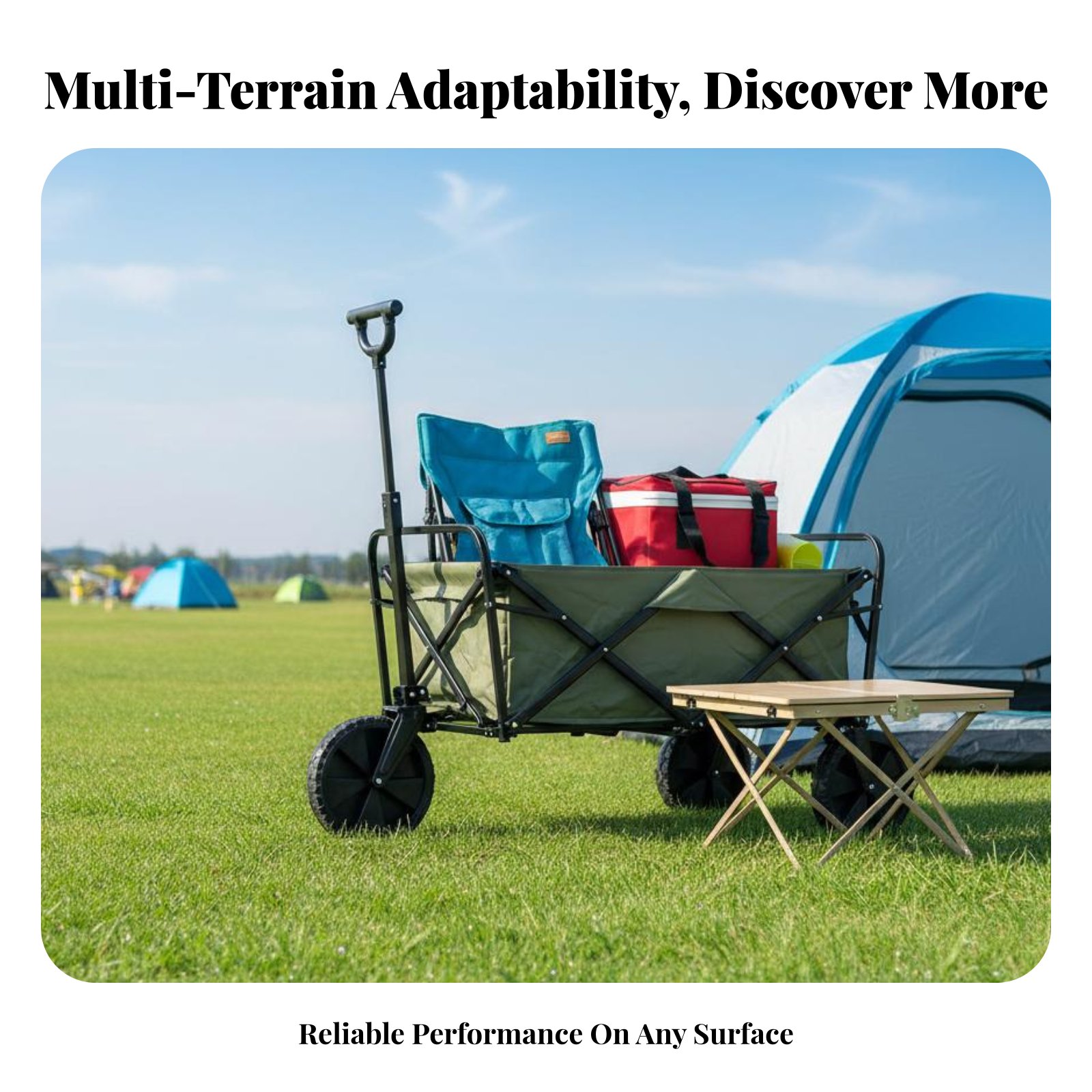 Rueda para Carrito de Camping, - Outdoor Camping Wagon reseña y precio
