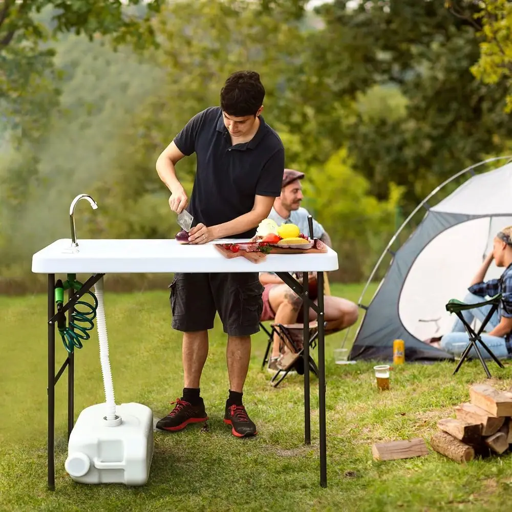 Fregadero portátil resistente  - Outdoor Camping Sink reseña y precio