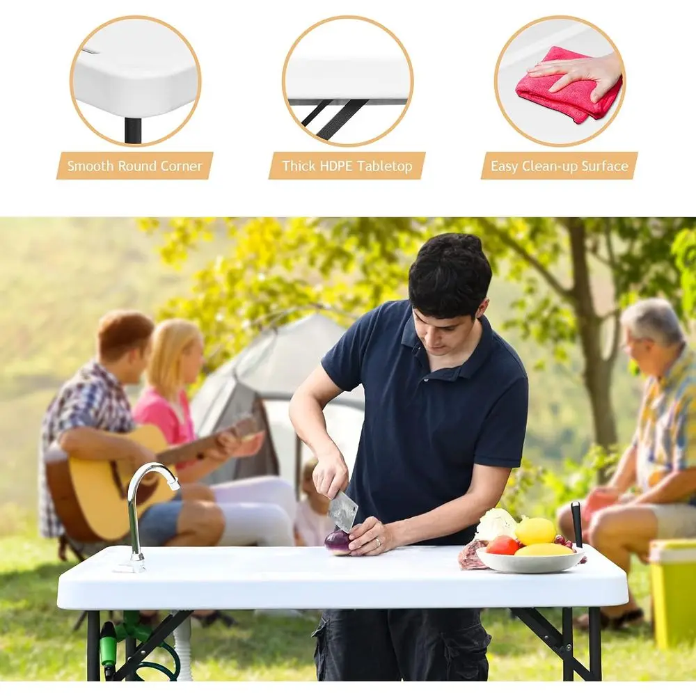 Fregadero portátil resistente  - Outdoor Camping Sink reseña y precio