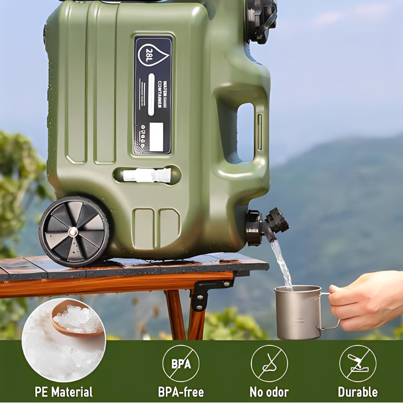 Contenedor de agua para acampa - Outdoor Camping Water Jug reseña y precio