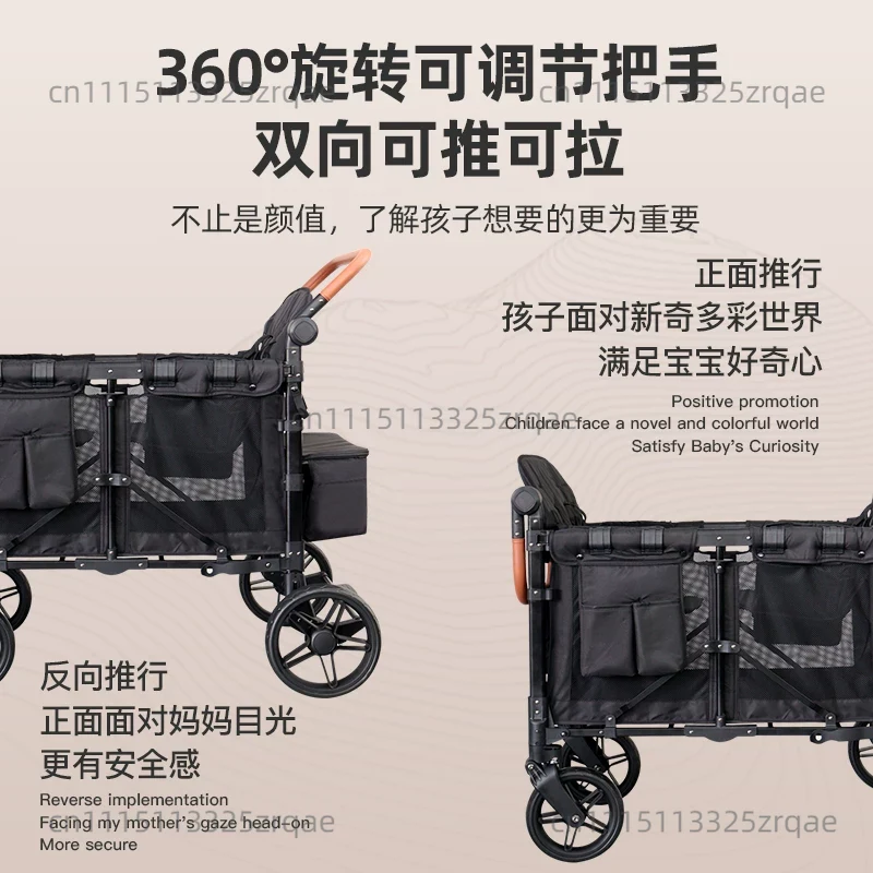 Carrito de Paseo Doble Plegabl - Outdoor Camping Wagon reseña y precio