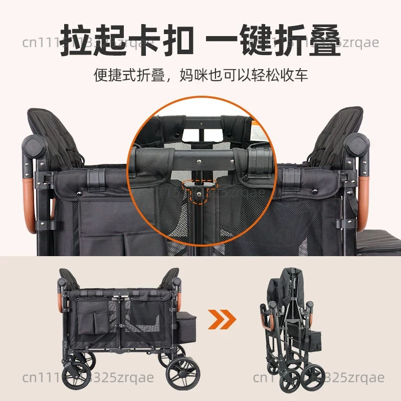 Carrito de Paseo Doble Plegabl - Outdoor Camping Wagon reseña y precio