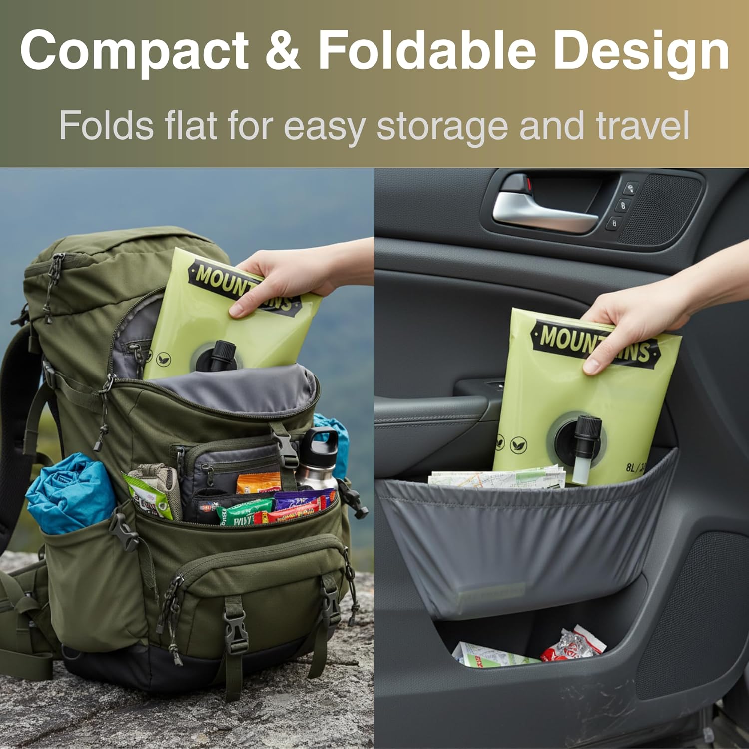 Contenedor de Agua Plegable pa - Outdoor Camping Water Jug reseña y precio