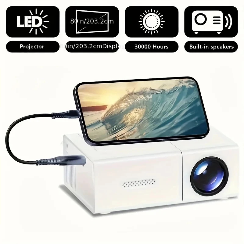 Mini Proyector LED 1080P con C - Outdoor Camping Videos reseña y precio