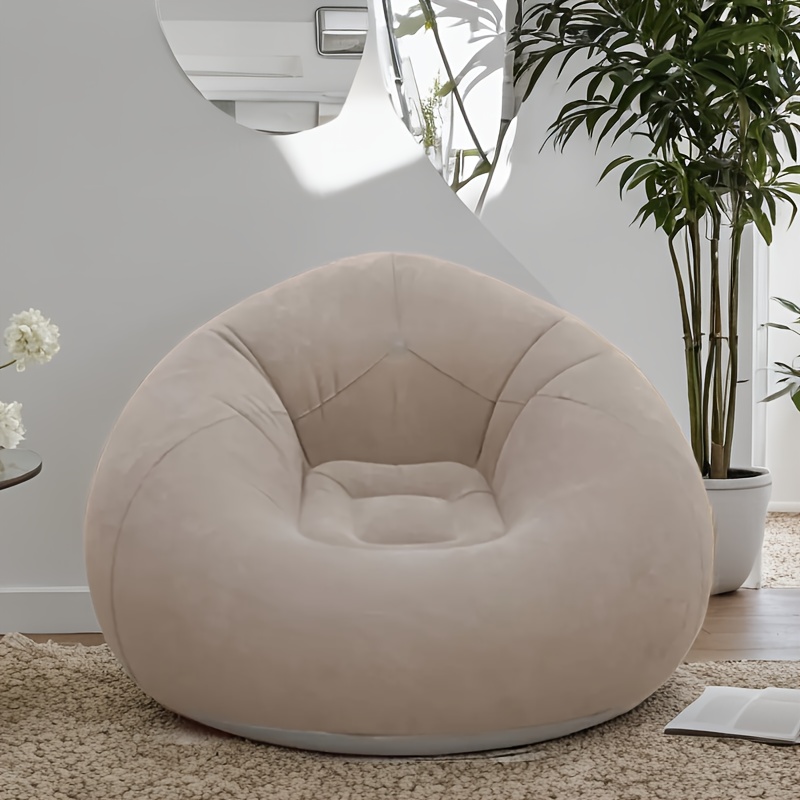 Sofá inflable flocado de PVC,  - Outdoor Camping Lounge Chairs reseña y precio